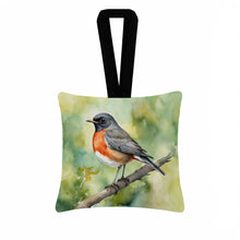 Load image into Gallery viewer, Connecticut American Robin Hanging Square Fabric Ornament 3.5 × 3.5