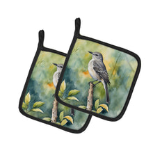 Load image into Gallery viewer, Florida Northern Mockingbird Pot Holders - Set of 2 Decorative Kitchen Helpers | Made in the USA