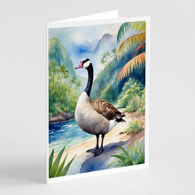 Load image into Gallery viewer, Hawaii Hawaiian Goose Greeting Cards - Blank Note Cards – 8-Pack of Artist-Designed Cards with Envelopes