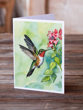 Load image into Gallery viewer, Rubythroated Hummingbird Greeting Cards - Blank Note Cards – 8-Pack of Artist-Designed Cards with Envelopes