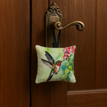 Load image into Gallery viewer, Rubythroated Hummingbird Hanging Square Fabric Ornament 3.5 × 3.5