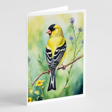 Load image into Gallery viewer, American Goldfinch Greeting Cards - Blank Note Cards – 8-Pack of Artist-Designed Cards with Envelopes