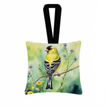 Load image into Gallery viewer, American Goldfinch Hanging Square Fabric Ornament 3.5 × 3.5