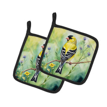Load image into Gallery viewer, American Goldfinch Pot Holders - Set of 2 Decorative Kitchen Helpers | Made in the USA