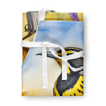 Load image into Gallery viewer, Kansas Western Meadowlark Apron – Artist-Designed Kitchen, BBQ &amp; Craft Apron