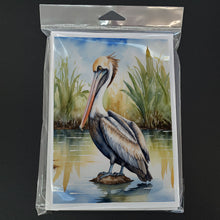 Load image into Gallery viewer, Louisiana Brown Pelican Greeting Cards - Blank Note Cards – 8-Pack of Artist-Designed Cards with Envelopes
