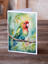 Load image into Gallery viewer, Lovebird Greeting Cards - Blank Note Cards – 8-Pack of Artist-Designed Cards with Envelopes