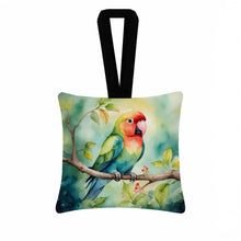 Load image into Gallery viewer, Lovebird Hanging Square Fabric Ornament 3.5 × 3.5
