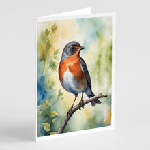 Load image into Gallery viewer, Michigan American Robin Greeting Cards - Blank Note Cards – 8-Pack of Artist-Designed Cards with Envelopes