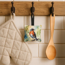 Load image into Gallery viewer, Michigan American Robin Hanging Square Fabric Ornament 3.5 × 3.5
