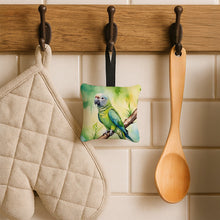 Load image into Gallery viewer, Monk Parakeet Hanging Square Fabric Ornament 3.5 × 3.5