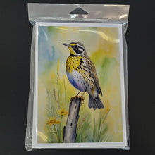 Load image into Gallery viewer, Montana Western Meadowlark Greeting Cards - Blank Note Cards – 8-Pack of Artist-Designed Cards with Envelopes