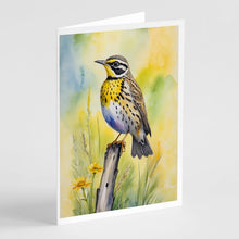 Load image into Gallery viewer, Montana Western Meadowlark Greeting Cards - Blank Note Cards – 8-Pack of Artist-Designed Cards with Envelopes