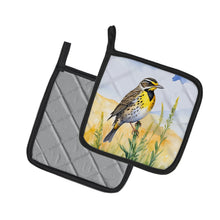 Load image into Gallery viewer, Nebraska Western Meadowlark Pot Holders - Set of 2 Decorative Kitchen Helpers | Made in the USA