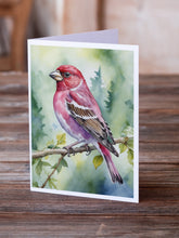 Load image into Gallery viewer, New Hampshire Purple Finch Greeting Cards - Blank Note Cards – 8-Pack of Artist-Designed Cards with Envelopes