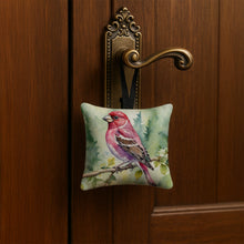 Load image into Gallery viewer, New Hampshire Purple Finch Hanging Square Fabric Ornament 3.5 × 3.5