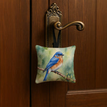 Load image into Gallery viewer, New York Eastern Bluebird Hanging Square Fabric Ornament 3.5 × 3.5