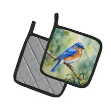 Load image into Gallery viewer, New York Eastern Bluebird Pot Holders - Set of 2 Decorative Kitchen Helpers | Made in the USA