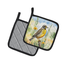 Load image into Gallery viewer, North Dakota Western Meadowlark Pot Holders - Set of 2 Decorative Kitchen Helpers | Made in the USA