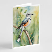 Load image into Gallery viewer, Oklahoma Scissortailed Flycatcher Greeting Cards - Blank Note Cards – 8-Pack of Artist-Designed Cards with Envelopes