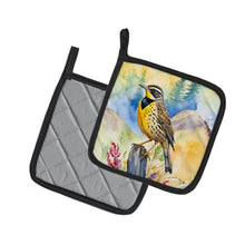 Load image into Gallery viewer, Oregon Western Meadowlark Pot Holders - Set of 2 Decorative Kitchen Helpers | Made in the USA