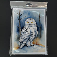 Load image into Gallery viewer, Snowy Owl Greeting Cards - Blank Note Cards – 8-Pack of Artist-Designed Cards with Envelopes