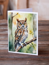 Load image into Gallery viewer, Eastern Screech Owl Greeting Cards - Blank Note Cards – 8-Pack of Artist-Designed Cards with Envelopes