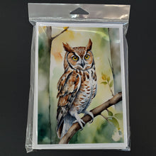 Load image into Gallery viewer, Eastern Screech Owl Greeting Cards - Blank Note Cards – 8-Pack of Artist-Designed Cards with Envelopes