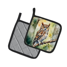 Load image into Gallery viewer, Eastern Screech Owl Pot Holders - Set of 2 Decorative Kitchen Helpers | Made in the USA
