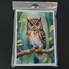Load image into Gallery viewer, Elf Owl Greeting Cards - Blank Note Cards – 8-Pack of Artist-Designed Cards with Envelopes