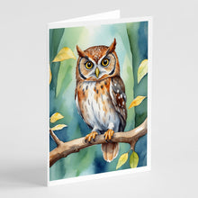 Load image into Gallery viewer, Elf Owl Greeting Cards - Blank Note Cards – 8-Pack of Artist-Designed Cards with Envelopes