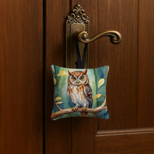 Load image into Gallery viewer, Elf Owl Hanging Square Fabric Ornament 3.5 × 3.5