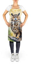 Load image into Gallery viewer, Eurasian Eagle Owl Apron – Artist-Designed Kitchen, BBQ &amp; Craft Apron