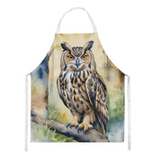 Load image into Gallery viewer, Eurasian Eagle Owl Apron – Artist-Designed Kitchen, BBQ &amp; Craft Apron