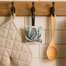 Load image into Gallery viewer, Great Gray Owl Hanging Square Fabric Ornament 3.5 × 3.5
