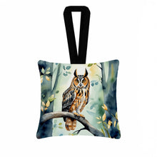 Load image into Gallery viewer, LongEared Owl Hanging Square Fabric Ornament 3.5 × 3.5