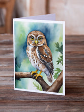 Load image into Gallery viewer, Northern Pygmy Owl Greeting Cards - Blank Note Cards – 8-Pack of Artist-Designed Cards with Envelopes