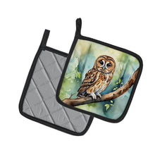 Load image into Gallery viewer, Tawny Owl Pot Holders - Set of 2 Decorative Kitchen Helpers | Made in the USA