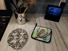 Load image into Gallery viewer, Tawny Owl Pot Holders - Set of 2 Decorative Kitchen Helpers | Made in the USA