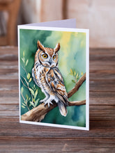 Load image into Gallery viewer, Western Screech Owl Greeting Cards - Blank Note Cards – 8-Pack of Artist-Designed Cards with Envelopes