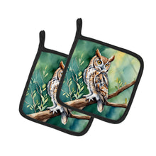 Load image into Gallery viewer, Western Screech Owl Pot Holders - Set of 2 Decorative Kitchen Helpers | Made in the USA