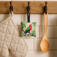 Load image into Gallery viewer, Eclectus Parrot Hanging Square Fabric Ornament 3.5 × 3.5