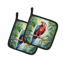 Load image into Gallery viewer, Macaw Parrot Pot Holders - Set of 2 Decorative Kitchen Helpers | Made in the USA