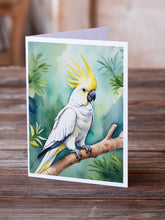 Load image into Gallery viewer, Sulphurcrested Cockatoo Greeting Cards - Blank Note Cards – 8-Pack of Artist-Designed Cards with Envelopes