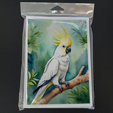 Load image into Gallery viewer, Sulphurcrested Cockatoo Greeting Cards - Blank Note Cards – 8-Pack of Artist-Designed Cards with Envelopes