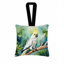 Load image into Gallery viewer, Sulphurcrested Cockatoo Hanging Square Fabric Ornament 3.5 × 3.5