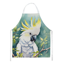 Load image into Gallery viewer, Sulphurcrested Cockatoo Apron – Artist-Designed Kitchen, BBQ &amp; Craft Apron