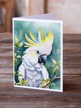 Load image into Gallery viewer, Sulphurcrested Cockatoo Greeting Cards - Blank Note Cards – 8-Pack of Artist-Designed Cards with Envelopes