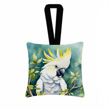 Load image into Gallery viewer, Sulphurcrested Cockatoo Hanging Square Fabric Ornament 3.5 × 3.5