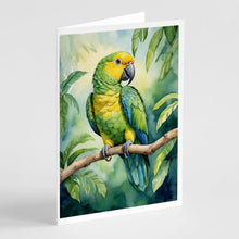 Load image into Gallery viewer, Yellownaped Amazon Parrot Greeting Cards - Blank Note Cards – 8-Pack of Artist-Designed Cards with Envelopes